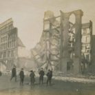 Ruins of commercial buildings on Grand Street, Waterbury