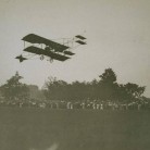 Charles Hamilton in his flying machine, New Britain
