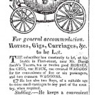Ad for William Lanson's stable