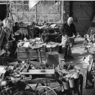 Alexander Calder in studio, Roxbury, 1973
