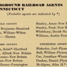 Underground Railroad Agents in Connecticut