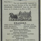 Funeral notice, ca. 1856
