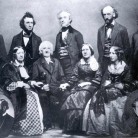 Lyman Beecher family by Brady Studios, ca.1859 with later insets