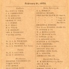 List of Subscribers, February 21, 1878