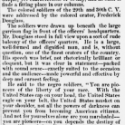 Detail from an article describing Frederick Douglass' speech to 29th and 30th C.V.