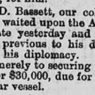 News clipping of Ambassador Bassett's appointment