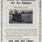 Poster from the Committee of Food Supply, Connecticut State Council of Defense