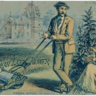 Trade card for Hill’s Archimedean Lawn Mower Co