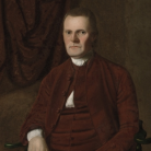 Detail of a painting by Ralph Earl, Roger Sherman, ca. 1775, oil on canvas - Yale University Art Gallery