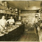 Edward (left) and Thomas (right) Bocchino behind the counter of Bocchino Brothers Shoe Repair