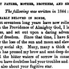 Transcript of a letter by James Pennington to his parents and siblings, 1844 from The Fugitive Blacksmith or, Events in the History of James W.C. Pennington