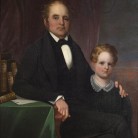 Dr. Josiah Gale Beckwith and son, artist unknown, ca. 1845