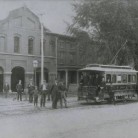 Hartford’s first electric trolley, ca. 1899