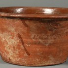 Redware Pudding Pot, Hervey Brooks, Goshen