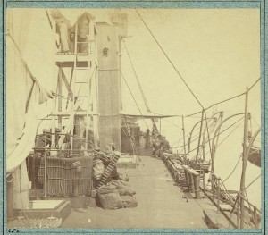 US iron clad Galena, after her attack on Fort Darling, 1862