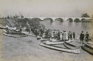 Reenactors at 1908 Bulkeley Bridge dedication