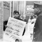 Civil Rights picket, US Courthouse, Hartford