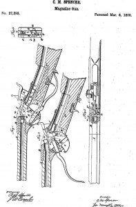 Magazine gun, patented March 6, 1860
