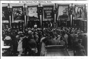 DanburyFairPostcard Dreamland Circus Sideshow