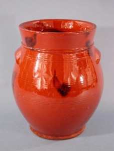Redware jar attributed to the Day Pottery