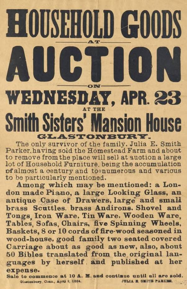 The Smith Sisters' household goods at auction
