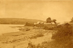 Camping at Point Beautiful on Lake Waramaug, New Preston, ca. 1870s