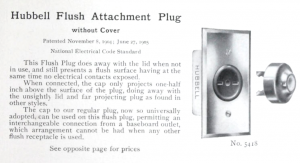The Hubbell flush attachment plug
