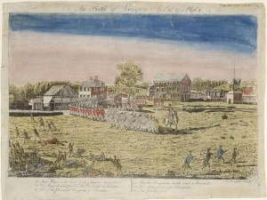 Etched by Amos Doolittle, The Battle of Lexington, April 19th. 1775