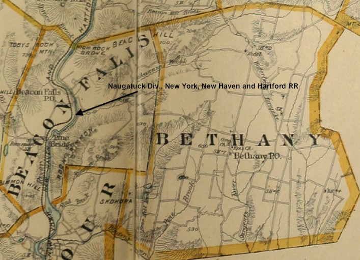 Detail of Bethany from Town and city atlas of the State of Connecticut