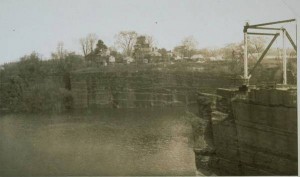Quarry pit full of water, Portland, 1928