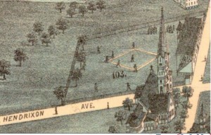 Birds-eye-view of Hartford Base Ball Grounds