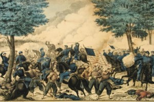 Battle of Bull’s Run, Va. Lithograph by E.B. & E.C. Kellogg, 1861
