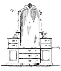 Jane E. Gilman, Improvement in Combined Dressing Bureaus and Bath Tubs, Patent Number 107,479 - September 20, 1870, Hartford