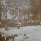 Emily Holcombe presenting deeds of Gold Street to Mayor Miles B. Preston
