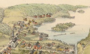 Detail from O.H. Bailey & Co.'s bird's eye view map of East Hampton