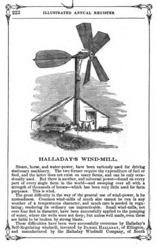 Halladay's Wind-Mill from Illustrated Annual Register of Rural Affairs: A Practical and Copiously Illustrated Register of Rural Economy and Rural Taste, 1858