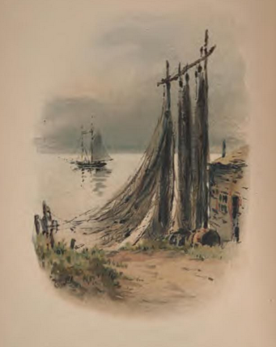 Frontispiece by Amelia Watson from Cape Cod by Henry David Thoreau, 1896, Volume II 