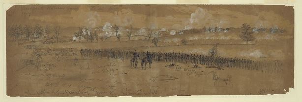 The Battle of the Sharpsburg from the extreme right