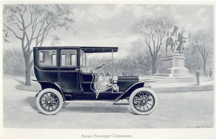The 1909 seven passenger limousine