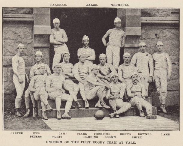 Uniform of the first rugby team at Yale