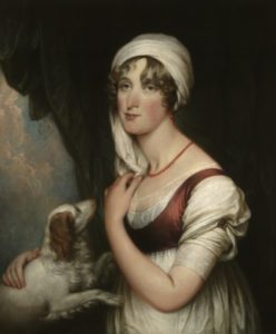 Sarah Trumbull with a Spaniel by John Trumbull