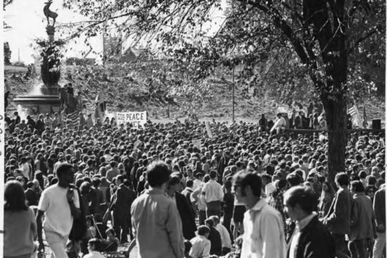 Vietnam War Moratorium peace demonstration, Bushnell Park, Hartford
