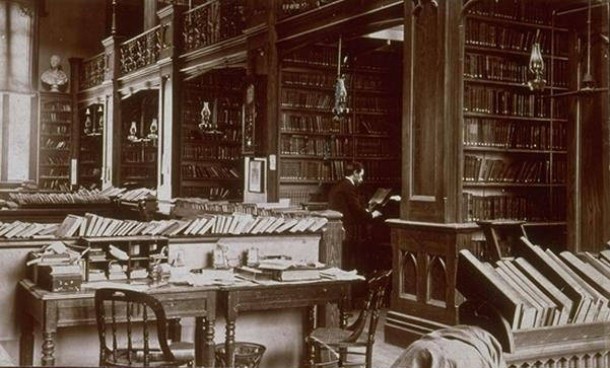 Hartford Public Library stacks in the Wadsworth Atheneum, Hartford
