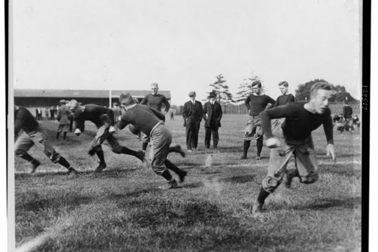 Football practice at Yale University, ca. 1912
