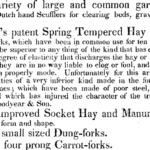 Ad for Goodyear's patented Hay & Manure forks