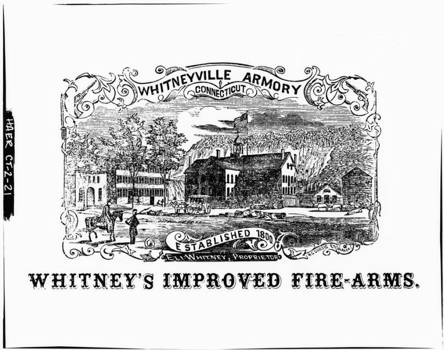Whitneyville Armory, Whitney's Improved Fire-Arms, from an advertisement, ca. 1862