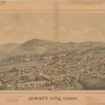 Jewett City, Conn, bird’s-eye map by Lucien R. Burleigh