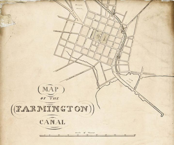 Detail from Map of the Farmington Canal