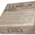 L. B. Haas & Company address label, 1958