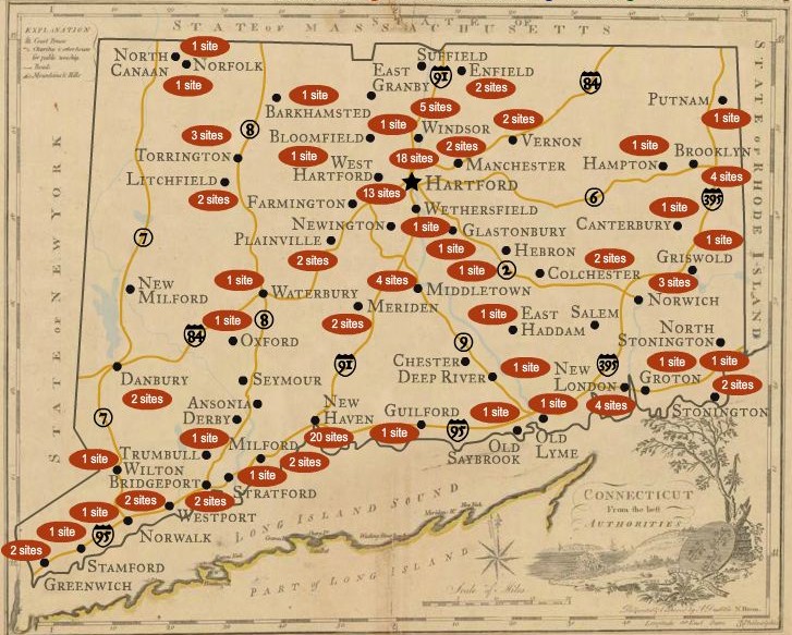 Map of the Freedom Trail Sites
